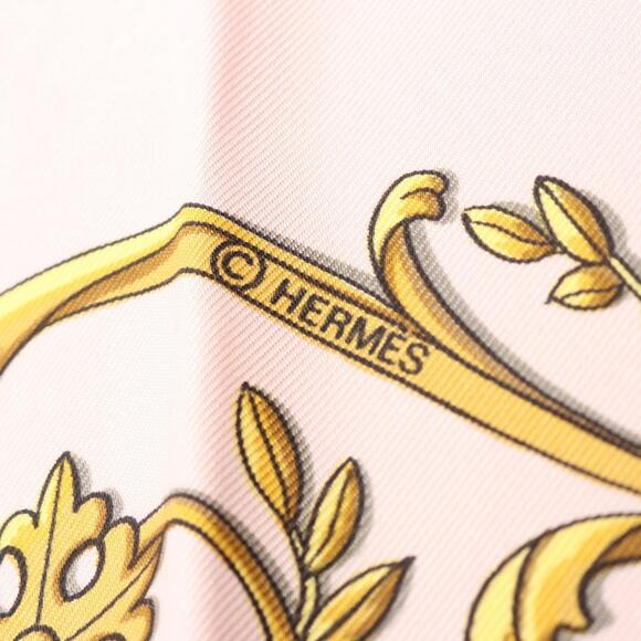 HERMES Pink Silk Scarf - Picture 2 of 3